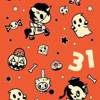 Orange and black Halloween wallpaper
