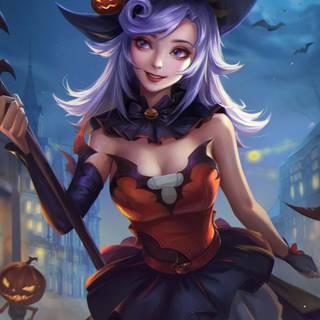 Anime Halloween iPhone wallpaper