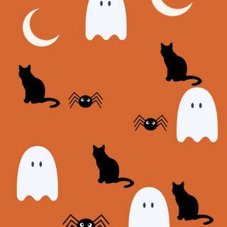 Orange and black Halloween wallpaper