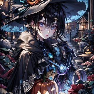 Anime Halloween iPhone wallpaper