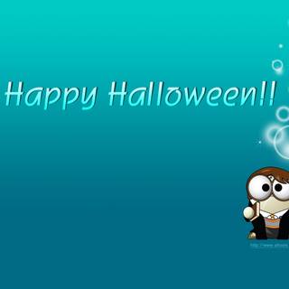 Blue Happy Halloween wallpaper
