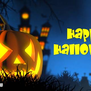 Blue Happy Halloween wallpaper