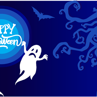 Blue Happy Halloween wallpaper