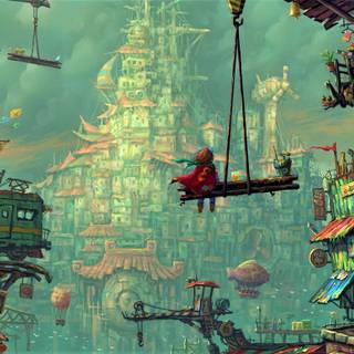 Fantasy city 4k wallpaper