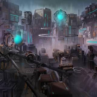 Fantasy city 4k wallpaper