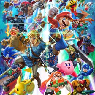 Super Smash Bros phone wallpaper