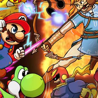 Super Smash Bros phone wallpaper