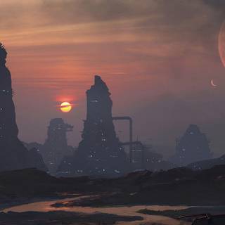 Fantasy city 4k wallpaper