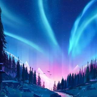 Aurora iPhone wallpaper