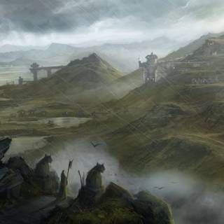 Fantasy city 4k wallpaper