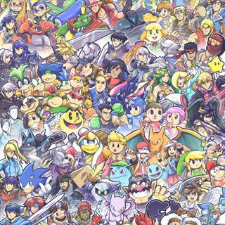 Super Smash Bros phone wallpaper