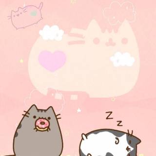 Pusheen phone wallpaper