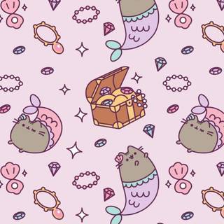 Pusheen phone wallpaper