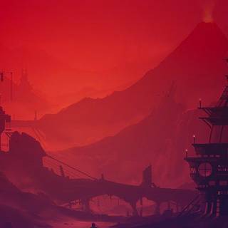 Red anime iPhone wallpaper