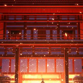 Red anime iPhone wallpaper