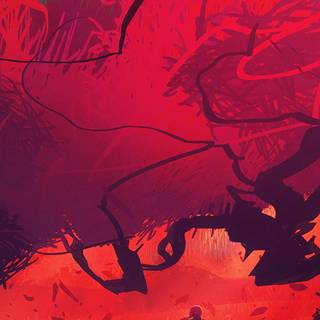 Red anime iPhone wallpaper