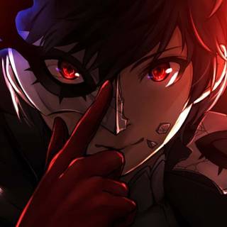 Red anime iPhone wallpaper