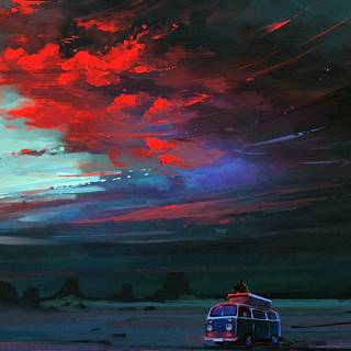 Red anime iPhone wallpaper