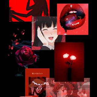 Red anime iPhone wallpaper