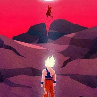 Red anime iPhone wallpaper