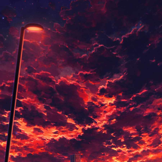Red anime iPhone wallpaper