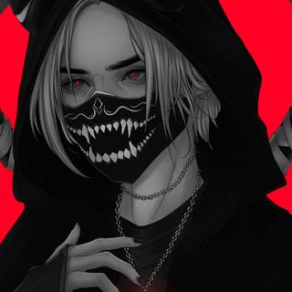 Red anime iPhone wallpaper