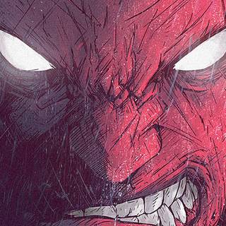 Red anime iPhone wallpaper