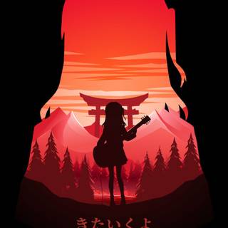 Red anime iPhone wallpaper