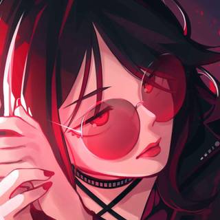 Red anime iPhone wallpaper