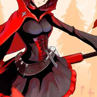 Red anime iPhone wallpaper