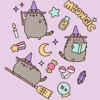 Pusheen phone wallpaper