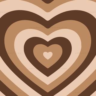 Aesthetic iPhone minimalist heart brown wallpaper