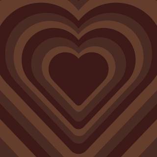 Aesthetic iPhone minimalist heart brown wallpaper