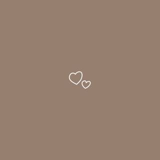 Aesthetic iPhone minimalist heart brown wallpaper