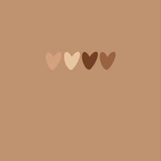 Aesthetic iPhone minimalist heart brown wallpaper