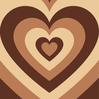 Aesthetic iPhone minimalist heart brown wallpaper