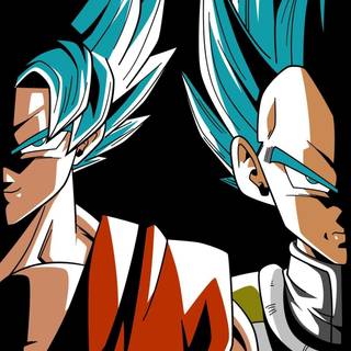 Goku and Vegeta iPhone wallpaper