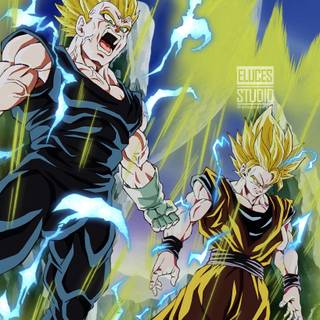 Goku and Vegeta iPhone wallpaper