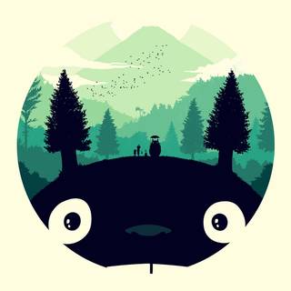 Totoro iPhone wallpaper