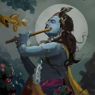 Lord Krishna iPhone wallpaper