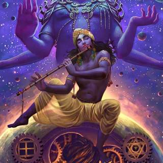 Lord Krishna iPhone wallpaper