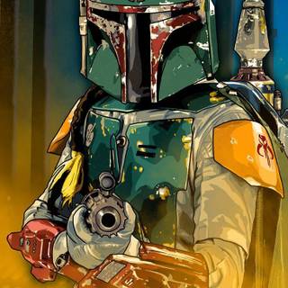 Boba Fett phone wallpaper