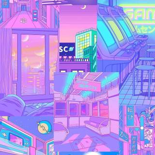 Pink anime phone wallpaper