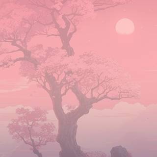 Pink anime phone wallpaper