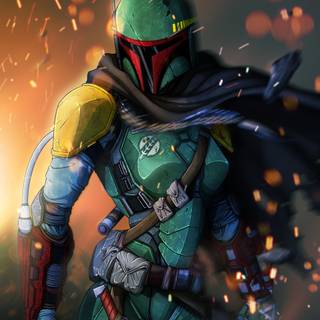 Boba Fett phone wallpaper