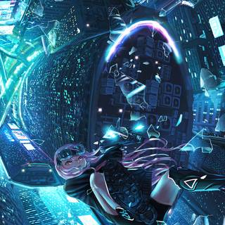 Pink anime phone wallpaper