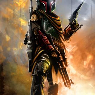 Boba Fett phone wallpaper