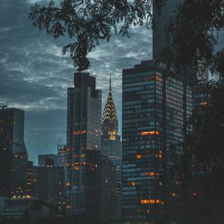 Dark city lights wallpaper