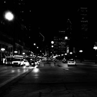 Dark city lights wallpaper