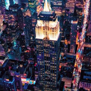 Dark city lights wallpaper